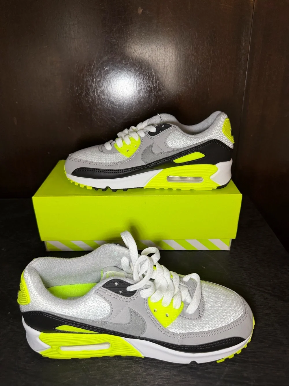 Nike Air Max 90 White-Grey-Volt